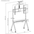 MACLEAN WÓZEK DO TV, PÓŁKA NA KAMERĘ, NA KÓŁKACH, 55-100", MAX. OBCIĄŻENIE 120KG/10KG PÓŁKA, MAX. VESA 900X600 MC-114 B - 2690673