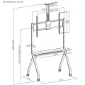 MACLEAN STAND / WÓZEK DO TV, PÓŁKA NA KAMERĘ, NA KÓŁKACH, 55-100", MAX. OBCIĄŻENIE 120KG/10KG PÓŁKA, MAX. VESA 900X600 MC-114 - 2690684