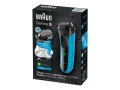 Braun Series 3 3040s Golarka foliowa Przycinarka Czarny, Niebieski - 2691247