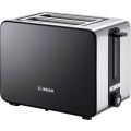 Bosch TAT7203 toster 2 kaw. 1050 W Czarny, Stal nierdzewna - 2691699