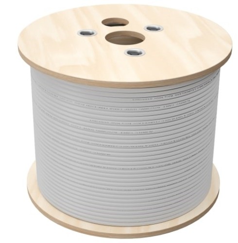 Q-LANTEC Kabel U/UTP kat.6, sieciowy, skrętka, LSOH, B2ca 4PR, 1Gb/s (10Gb/s do 55m), szary, 500m (KIU6LSOH500BQ) - 2692361