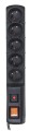 ACAR F5 Czarny 5 x gniazdo sieciowe 230 V 1,5 m - 752311