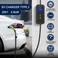 Qoltec Mobilna ładowarka do samochodów EV 2w1 Typ2 3.5kW 230V - 2121721