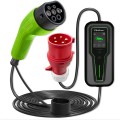 Qoltec Mobilna ładowarka do samochodu elektrycznego EV z regulacją 2w1 Typ2 7kW CEE 32A/5 PIN 230V LCD Przenośna Wallbox 5m - 2613803