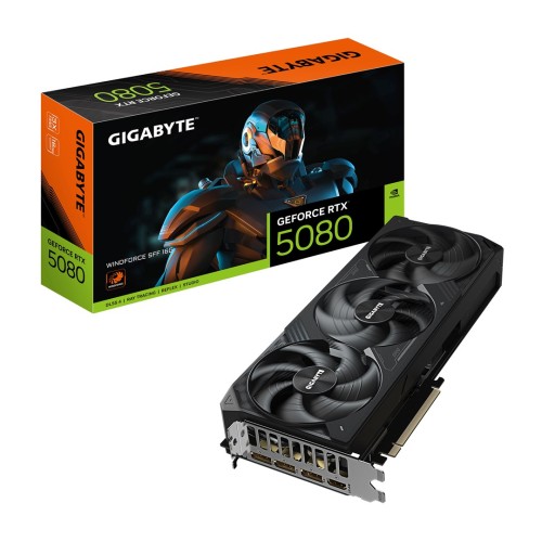 Karta VGA Gigabyte GeForce RTX 5080 WINDFORCE SFF 16G 16GB GDDR7 256bit HDMI+3xDP PCIe5.0 - 2690930