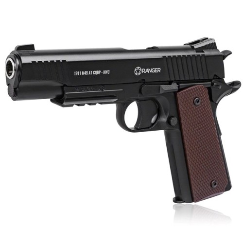 Pistolet wiatrówka RANGER 1911 M45A1 CQBP k.4,5BBs 21-strz. METAL SLIDE KWC (WYPRZEDAŻ) - 2693926