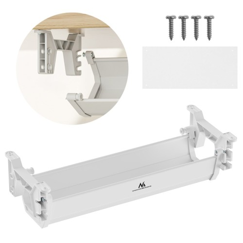 MACLEAN ORGANIZER PODBIURKOWY NA KABLE/ PRZEDŁUŻACZ, MAX. OBCIĄŻENIE 5KG, BIAŁY MC-106 W - 2694337