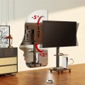 Stand / wózek dla TV Ergo-Office, max. obciążenie 50kg / 5kg półka, max. VESA 600x400, wbud. listwa zasil., czarny, ER-304 B - 2694552