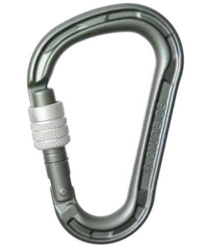Edelrid 737990006630 karabińczyk do wspinaczki Zapięcie z blokadą W kształcie litery D Aluminium Metaliczny 1 szt. - 2683269