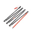 Mammut Carbon Probe 280 speed lock kije do nart 2 szt. 2,8 m Czarny, Czerwony - 2690987