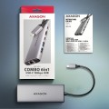 Axagon HMC-6G2L stacja dokująca Przewodowa USB 3.2 Gen 2 (3.1 Gen 2) Type-C Aluminium - 2587774