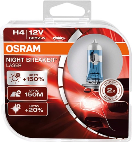 Żarówka (Zestaw 2 szt.) H4 12V Night Breaker Laser, biała - 2670489