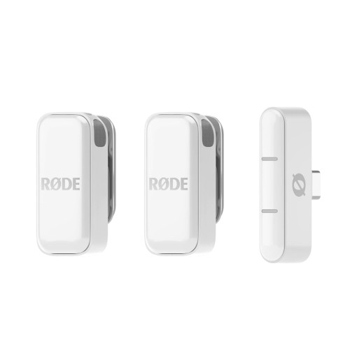 RODE Wireless Micro - 2-kanałowy cyfrowy system bezprzewodowy, USB-C, biały - 2666996