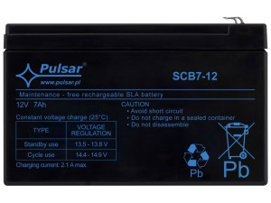 SCB7-12 Akumulator 7Ah/12V SCB