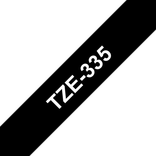 Brother TZE-335 taśmy do etykietowania Biały na czarnym TZ - 2691760