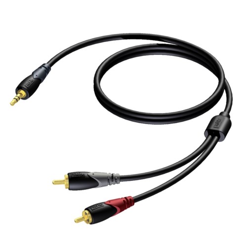 PROCAB CLA711/5 kabel audio 5 m 3.5mm 2 x RCA Czarny, Szary, Czerwony - 2669214