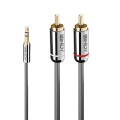 Lindy 35336 kabel audio 5 m 3.5mm 2 x RCA Antracyt - 2669246