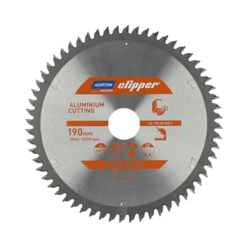 NORTON PIŁA TARCZOWA 190mm x 30mm x 60z ALUMINUM (2,6/1,8) - 2693096