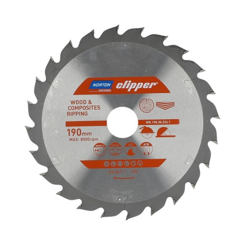 NORTON PIŁA TARCZOWA 190mm x 30mm x 24z DREWNO I KOMPOZYTY ATB (2,8 / 1,8) - 2693102