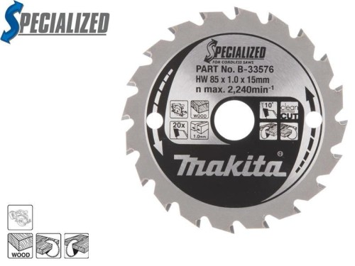 MAKITA PIŁA TARCZOWA   85x15x20z SPECJALIZED DREWNO - 2693103