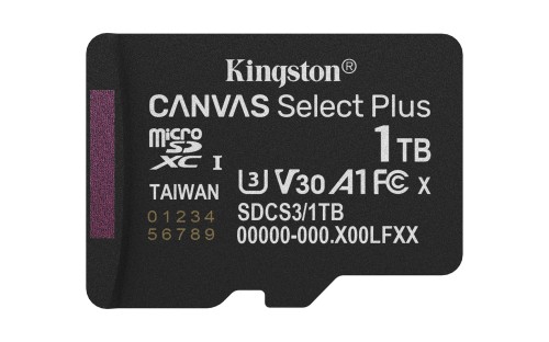 KINGSTON microSDXC 1TB Canvas Select Plus Gen3 - 2670834