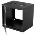 Szafa wisząca Intellinet BASIC, 9U, 540/560, Rack 19", szklane drzwi, FLATPACK, czarna - 1397540