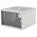 Szafa wisząca Intellinet BASIC, 6U, 540x400, Rack 19", szklane drzwi, FLATPACK, szara - 694135