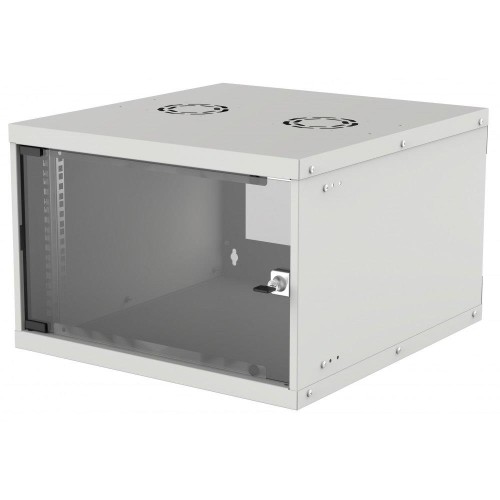Szafa wisząca Intellinet BASIC, 6U, 540x400, Rack 19", szklane drzwi, FLATPACK, szara - 694135