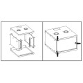 Szafa wisząca Intellinet BASIC, 6U, 540x400, Rack 19", szklane drzwi, FLATPACK, szara - 1633979