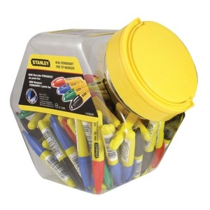 Stanley 1-47-329 marker 72 szt. Czarny, Niebieski, Zielony, Czerwony