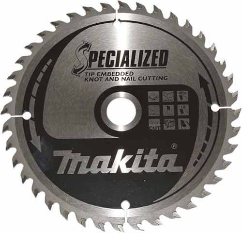 Makita piła tarczowa 165x20x40z Specialized drewno (z gwoździami i sękami) - 2693104