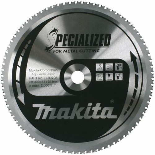 Piła tarczowa Makita 305x25,4x78z Specialized do cięcia cienkiej blachy - 2693110