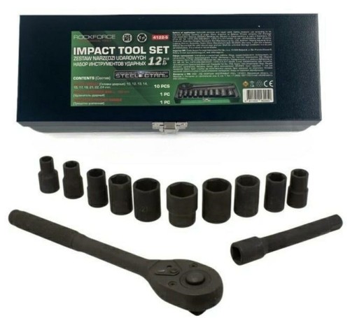 ROCKFORCE ZESTAW KLUCZY UDAR.12el. 1/2"  6KĄT. (10-24mm) - 2693327