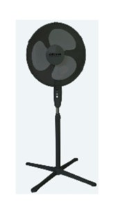 VOLTENO WENTYLATOR PODŁOGOWY CZARNY 40cm PODSTAWA KRZYŻAK
