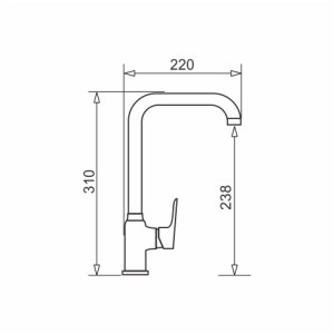 Bateria PYRAMIS SILVIO granit czarny 090923238 kuchenna czarna nakrapiana