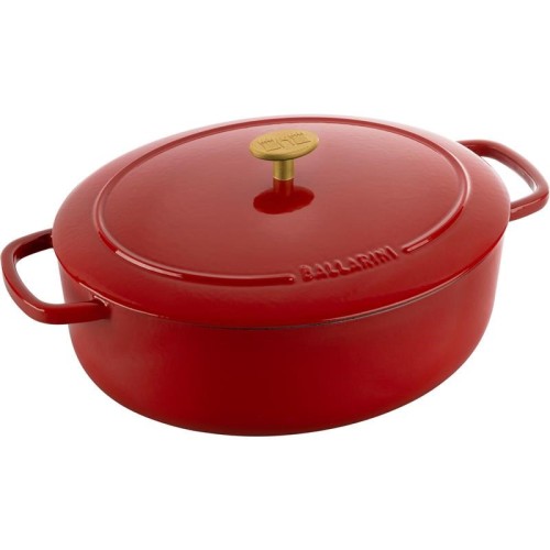 Garnek żeliwny owalny Ballarini Bellamonte - Czerwony, 5.5 ltr - 2695078