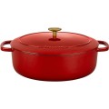 Garnek żeliwny owalny Ballarini Bellamonte - Czerwony, 5.5 ltr - 1777235
