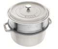 Garnek żeliwny okrągły z wkładem Staub - 3.8 ltr, Biała trufla - 1854753