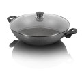 Wok granitowy indukcyjny z 2 uchwytami i pokrywką Ballarini Ferrara - 36 cm - 2695094