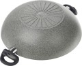 Wok granitowy indukcyjny z 2 uchwytami i pokrywką Ballarini Ferrara - 36 cm - 1313086