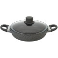 Głęboka patelnia granitowa z 2 uchywtami i pokrywką Ballarini Murano - 24 cm - 2695113