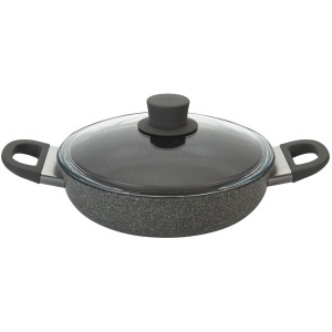 Patelnia BALLARINI Murano głęboka z 2 uchwytami i pokrywką granitowa 24 cm 75002-942-0
