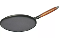 Patelnia do naleśników z drewnianym uchwytem Staub - 28 cm, Czarny - 2620077