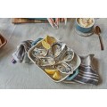 Zestaw 2 prostokątnych półmisków ceramicznych Staub - Antyczny turkusowy - 1180110