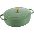 Garnek żeliwny owalny Ballarini Bellamonte - Zielony, 5.5 ltr - 2695118