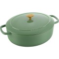 Garnek żeliwny owalny Ballarini Bellamonte - Zielony, 5.5 ltr - 1732962
