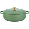 Garnek żeliwny owalny Ballarini Bellamonte - Zielony, 5.5 ltr - 1732963