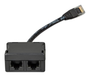 Rozgałęźnik RJ45 1xRJ45 męski/15cm/2xRJ45 żeński