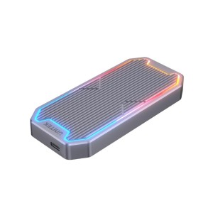UNITEK OBUDOWA DYSKU USB-C M.2 SSD NVME/SATA, 10GBPS, RGB