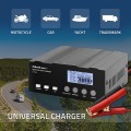 Qoltec Inteligentna mikroprocesorowa ładowarka 12V | 12.6V | 24V | Prostownik z funkcją naprawy do AGM GEL | LCD - 2663998